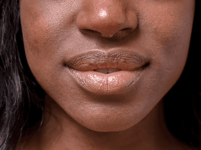 lips of a black woman